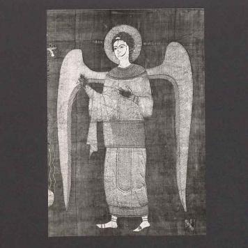 Erzengel Michael aus dem Antependium des Otto I. von Grandson mit Stifter