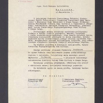 Z inicjatywy Komitetu Powiatowego Polskiej Zjednoczonej Partii Robotniczej