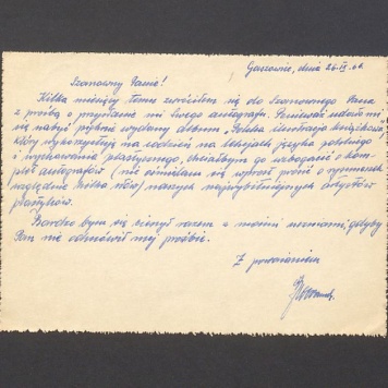 Szanowny Panie! Kilka miesięcy temu zwróciłem się do Szanownego Pana [...]