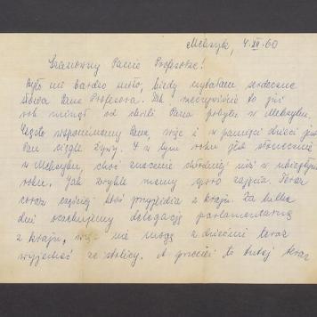 Kochany Panie Profesorze! Było mi bardzo miło, kiedy czytałam serdeczne słowa [...]