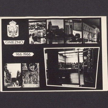 Gniezno 966-1966. Pocztówka z okazji tysiąclecia państwa polskiego.