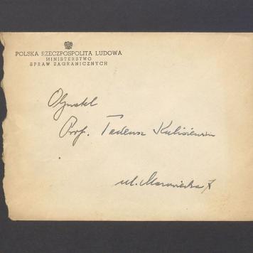 Koperta, nad. Ministerstwo Spraw Zagranicznych