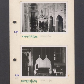 Wnętrze gnieźnieńskiej katedry. Tron cesarza Wilhelma II.