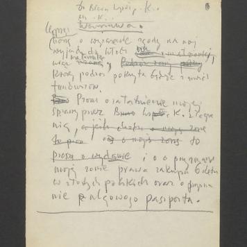 Podanie (brudnopis) do Biura Współpracy z Zagranicą