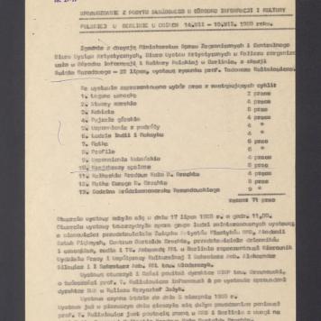 Sprawozdanie z pobytu służbowego w Ośrodku Informacji i Kultury Polskiej w Berlinie