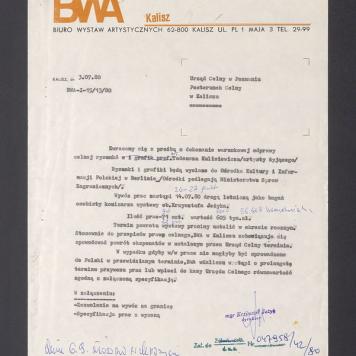 Zwracamy się z prośbą o dokonanie warunkowej odprawy celnej rysunków i grafik [...]