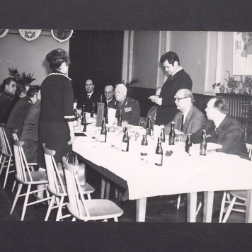 Wizyta żołnierzy radzieckich. Komitet Miejski PZPR.