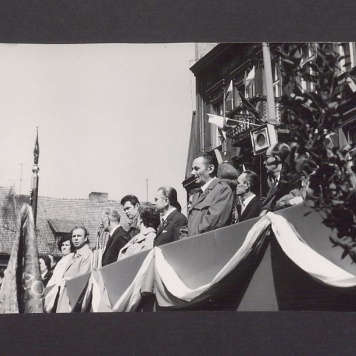 1 Maja 1972 r. w Gnieźnie. Trybuna.