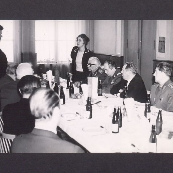 Wizyta żołnierzy radzieckich. Komitet Miejski PZPR.