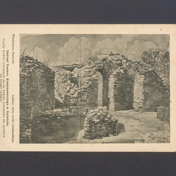 Lednica. Ruiny zamku piastowskiego.