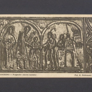 Gniezno, katedra. Fragment drzwi gnieźnieńskich.
