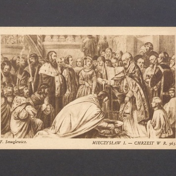 Mieczysław I - chrzest w r. 965 według F. Smuglewicza.