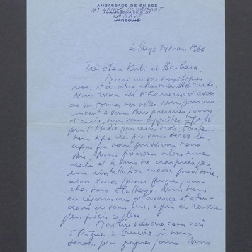 List, nad. Ambassade de Suisse