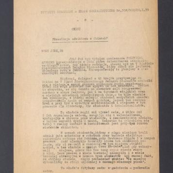 Biuletyn specjalny. Kraje socjalistyczne