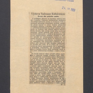 Recenzja. Vystava Tadeusze Kulisiewicze