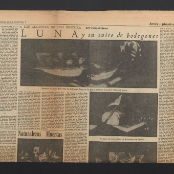 A los alcances de una pintura. Luna y su suite de bodegones