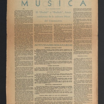 Musica. El "Pocho" o "Pochob", danza autoctona de la cultura Maya del Usumacinta