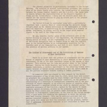 The present situationis particularly favorable to the United Nations [...]