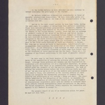 In the United Nations we have defended and will continue [...]