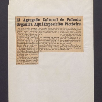 El Agregado Cultural de Polonia Organiza Aqui Exposicion Pictorica