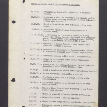 Przebieg pobytu prof. T. Kulisiewicza w Meksyku