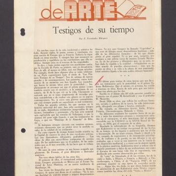 De Arte. Testigos de su tiempo