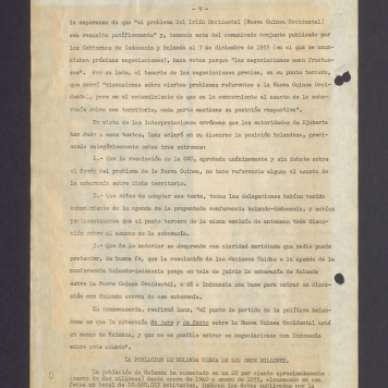 (...) la esperanza de que "el problema del Irian Occidental [...]"