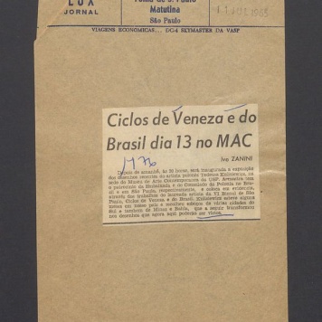 Ciclos de Veneza e do Brasil [...]