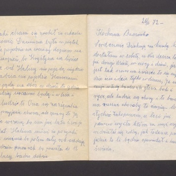 Kochana Baszinko Serdecznie dziękuję za kartkę którą dostałam [...]