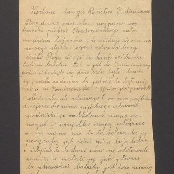 Kochane drogie Państwo Kulisiewicze. Piszę dowas pare słów [...]