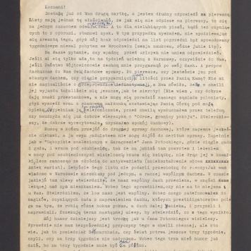 Kochani! Dostaję już od Was drugą kartkę [...]