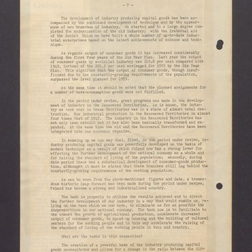 (...) The development of industry producing capital goods [...]