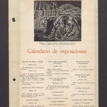 Calendario de exposiciones