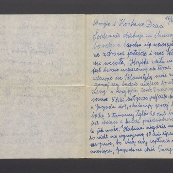 Drogie i Kochane Dzieci serdecznie dziękuję za śliczną kartkę [...]