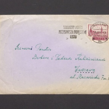 Koperta, nad. Tadeusz Łojas