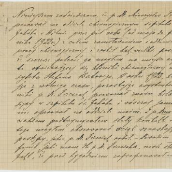 Zaświadczenie ze Szpitala św. Jakóba w Wilnie potwierdzające pracę Mieczysława Trzeciaka