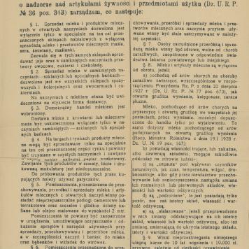 Rozporządzenie o nadzorze nad artykułami żywności i przedmiotami użytku