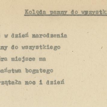 Kolęda panny do wszystkiego