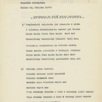 Pastorałka na dzień Bożego Narodzenia