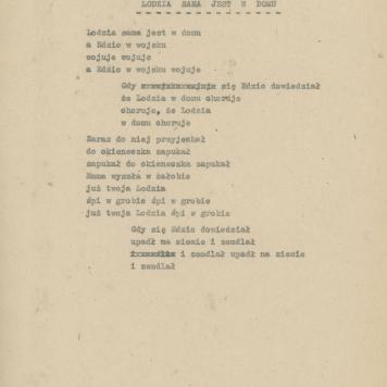 Lodzia sama jest w domu