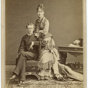 Adolf Nieszkowski z niezidentyfikowaną kobietą