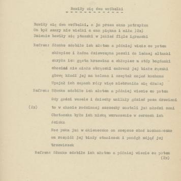 Bawiły się dwa wróbelki