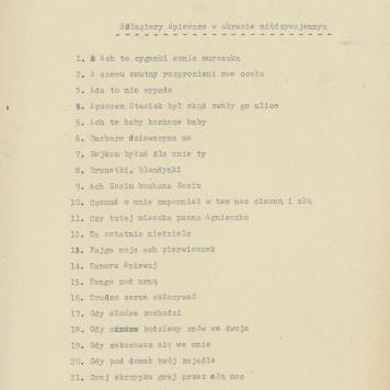 Szlagiery śpiewane w okresie międzywojennym