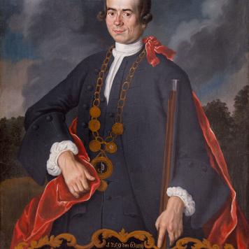 Portret króla kurkowego Johanna Röslerna