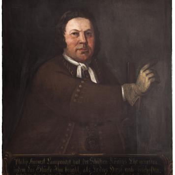 Portret króla kurkowego Philipa Augusta Lamprechta