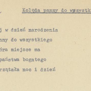 Kolęda panny do wszystkiego