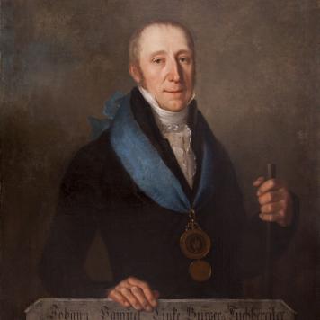 Portret króla kurkowego Johanna Samuela Linke