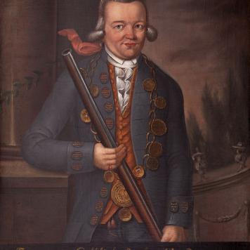 Portret króla kurkowego Benjamina Gottlieba Baÿera