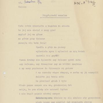 Przyśpiewki weselne