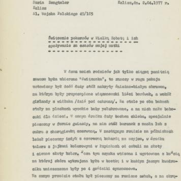 Święcenie pokarmów w Wielką Sobotę i ich spożywanie za czasów mojej matki